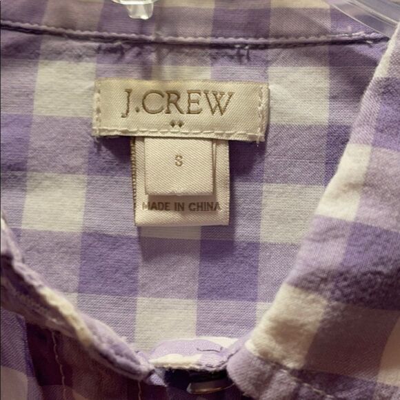 ✨J Crew Factory Gingham classic button-down shirt - Picture 3 of 6
